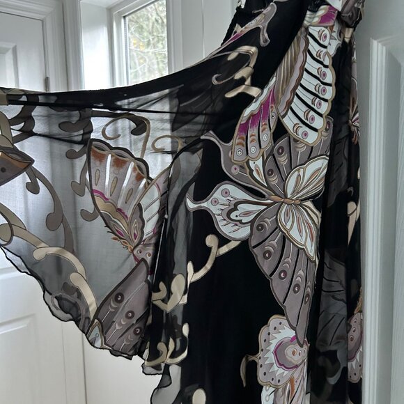 100% Silk butterfly cocktail dress - Picture 7 of 8